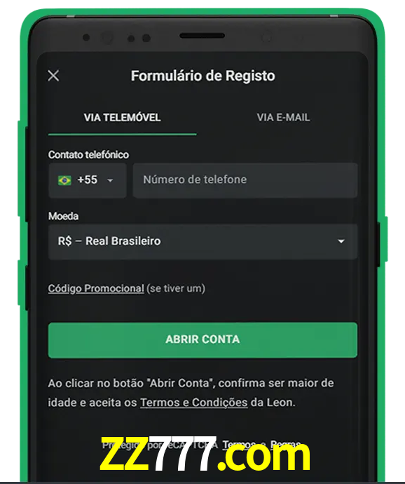 Cadastre-se em LeonBet seguindo passos simples.